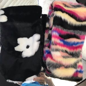 2 for $18 Black & white, Multi color Faux Stole
